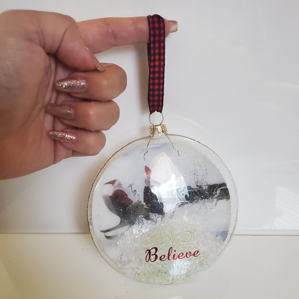 Adorable Christmas Ornament "believe" - Picture 2 of 6